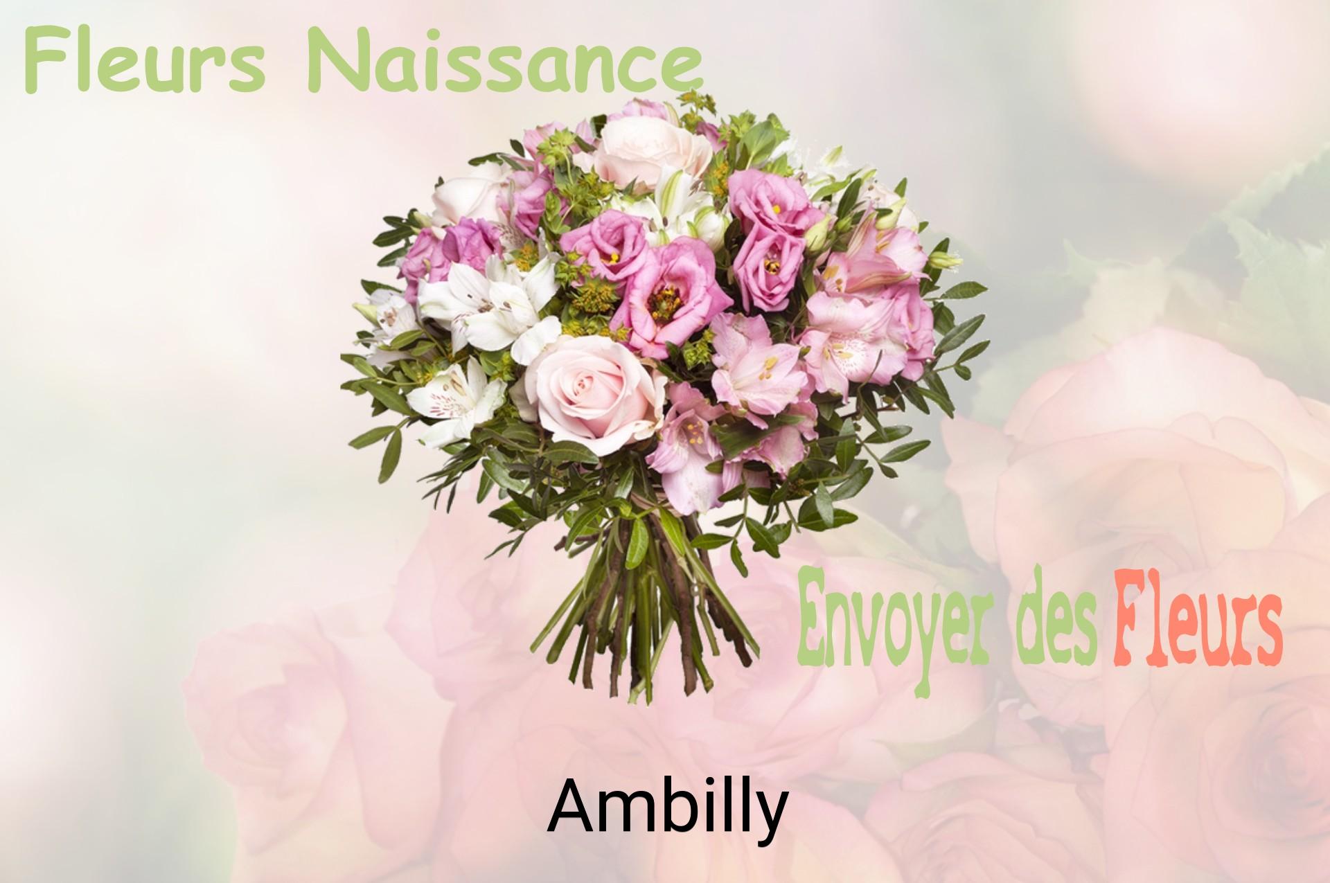 Bouquet de fleurs de naissance livré à Ambilly